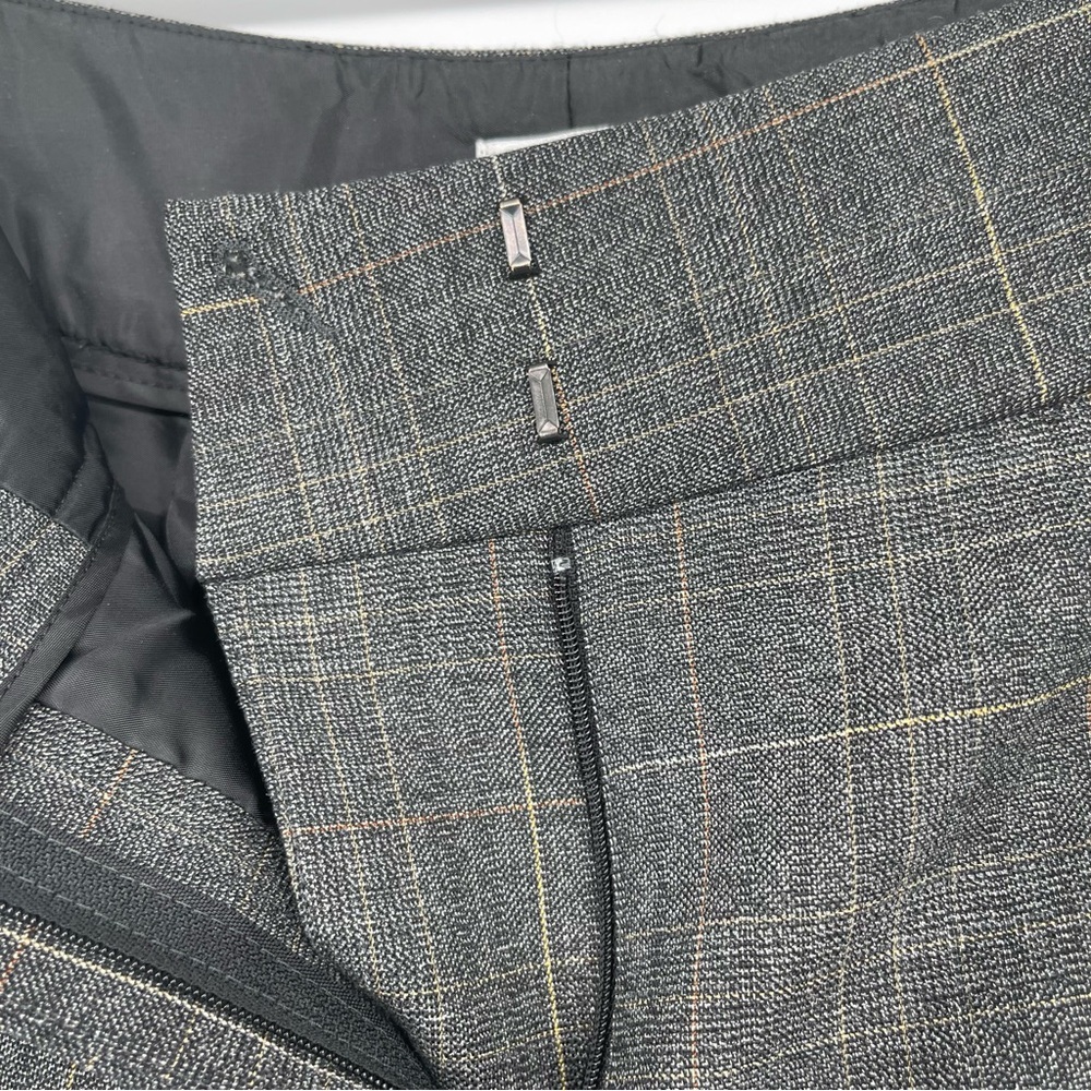 Chico’s Gray/Black Plaid Dress Pants Size 1 Regular Lined Career‎ Work Slacks - Picture 6 of 9